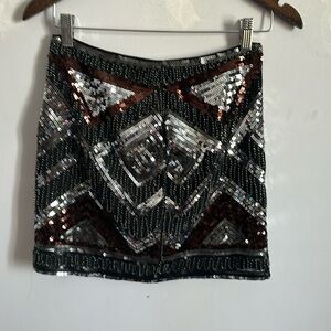 H&M sequin mini skirt